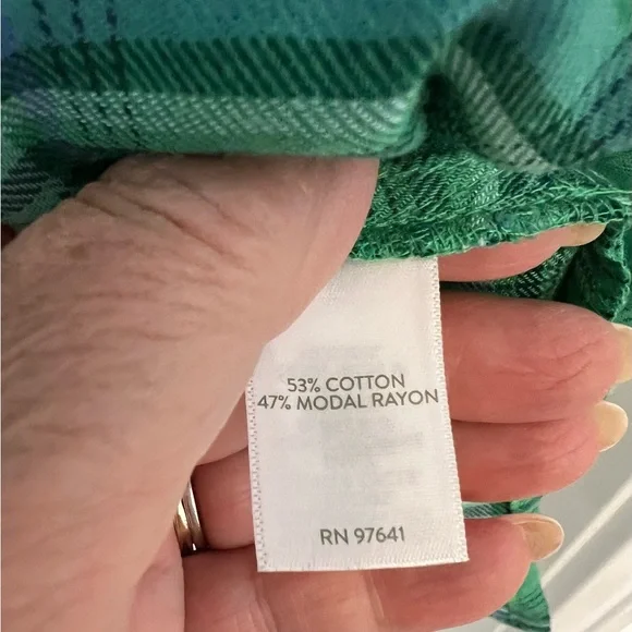 J. Jill Green Plaid Tunic Top - Picture 3 of 5